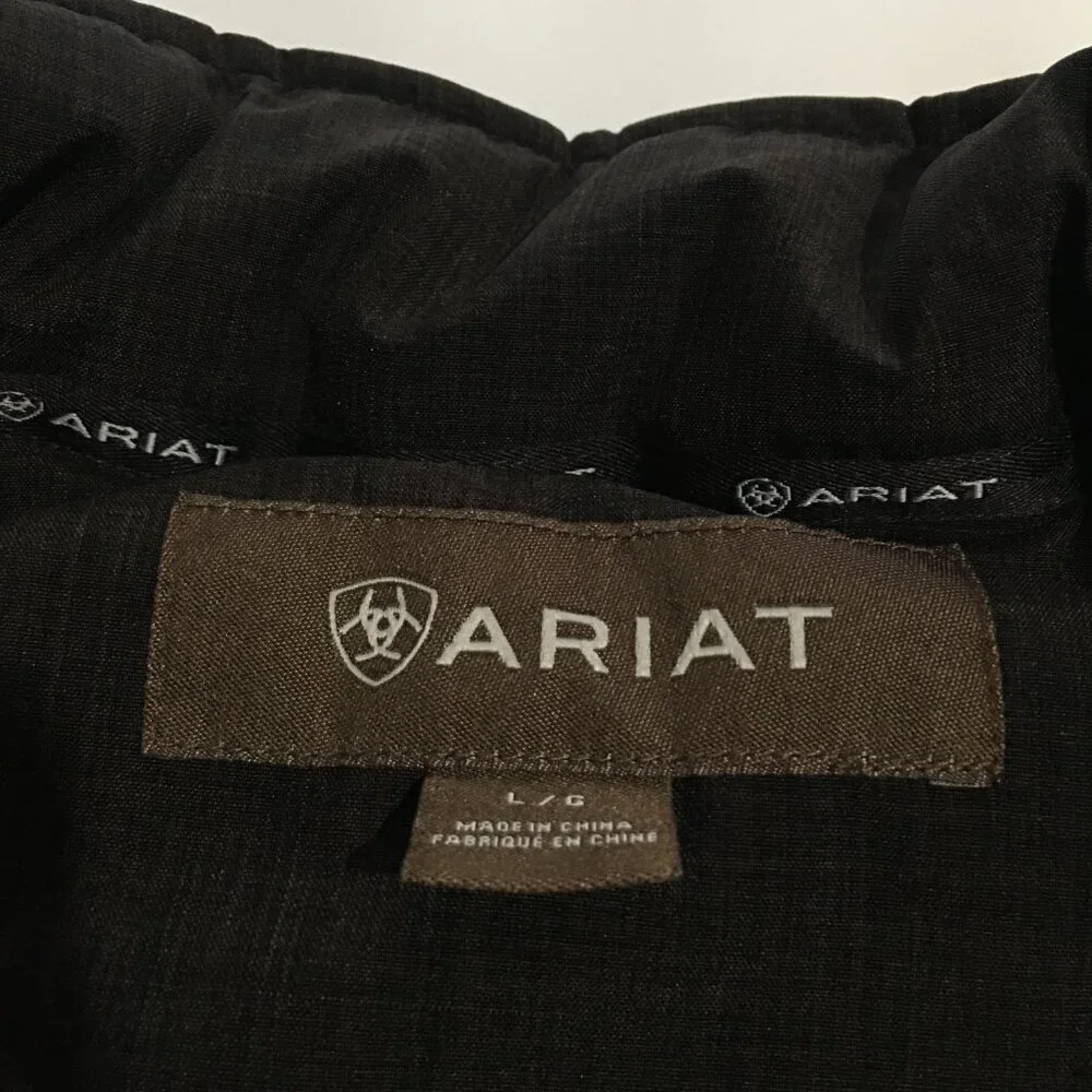 Ariat Black Quilted Puffer Vest - Picture 7 of 12